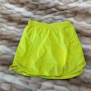 Lululemon Athletica neon Yellow Skirt